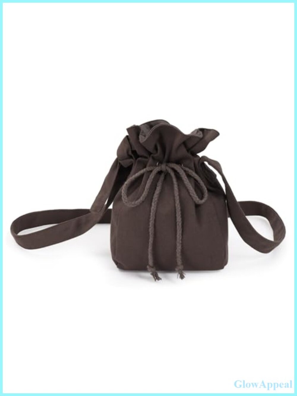 Medieval Canvas Drawstring Shoulder Bag Renaissance LARP Cosplay Pouch
